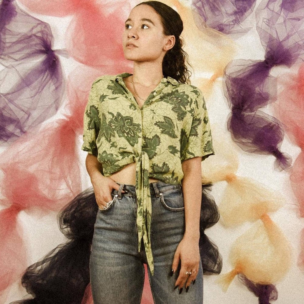 Vintage 'Monalisa' 1990s hawaiian crop top